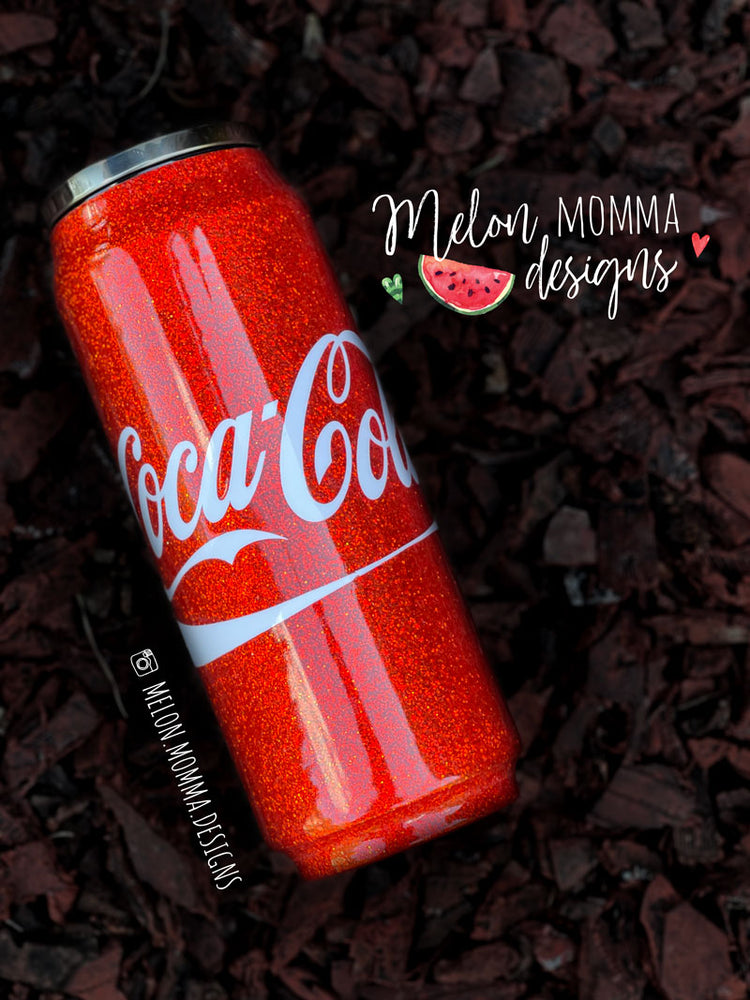 Soda Pop Can Glitter Tumblers Coke Coca-Cola