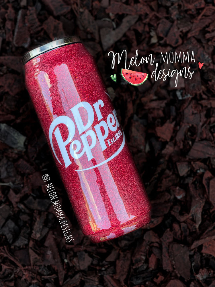 Soda Pop Can Glitter Tumblers DrPepper Dr Pepper