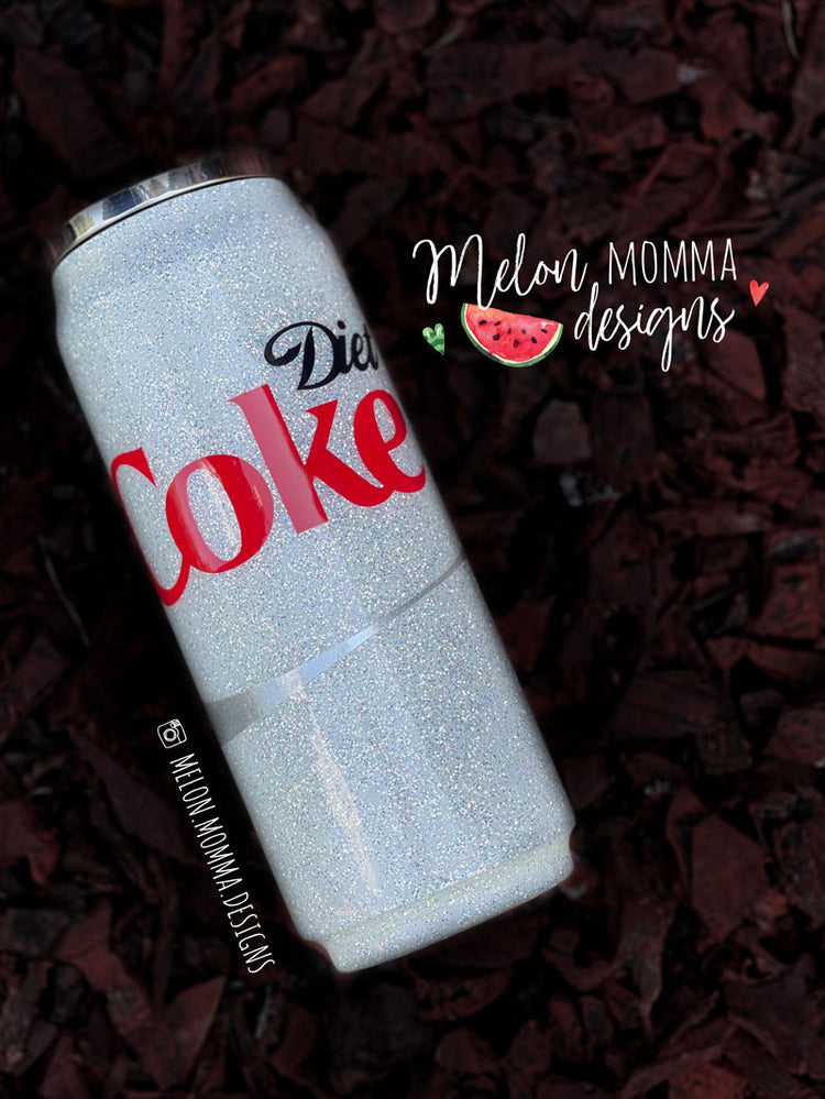 Soda Pop Can Glitter Tumblers Diet Coke Coca-Cola