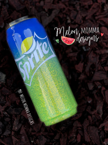 Soda Pop Can Glitter Tumblers Sprite
