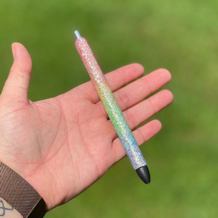 Pastel Rainbow Glitter Pen